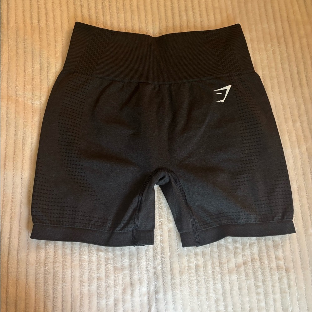 Gymshark black lightweight spandex shorts